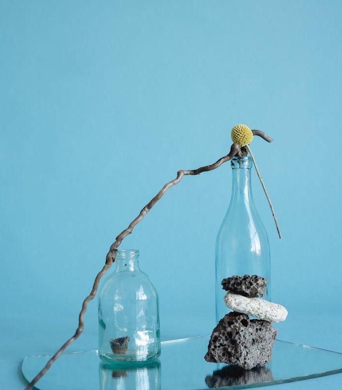Abstract composition representing male energy and balance in nature